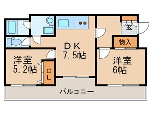 ハイネス竹越の物件間取画像